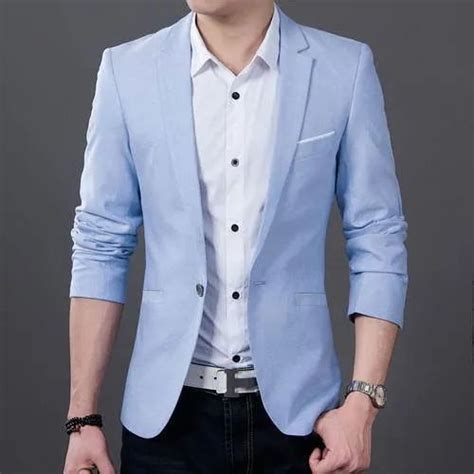 Blue Cotton Men Casual Slim Fitted Blazer Jacket at Rs 1500/piece in Pune