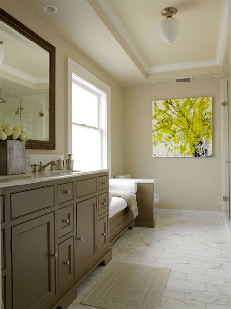 Gray and Yellow Bathroom - Contemporary - bathroom - Graciela Rutkowski ...