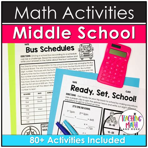 Middle School Math Activities Bundle - Teaching Math and More