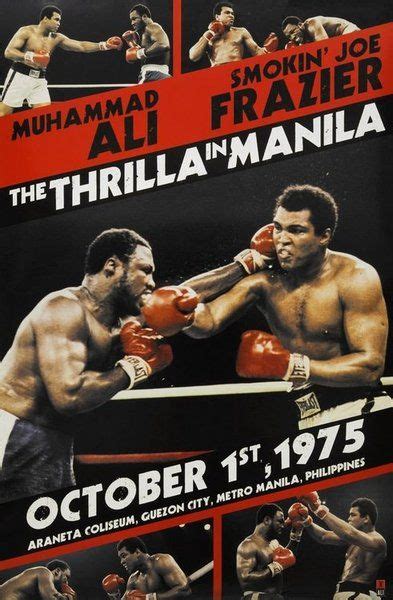 The Thrilla in Manila | Muhammad ali, Thrilla in manila, Boxing posters