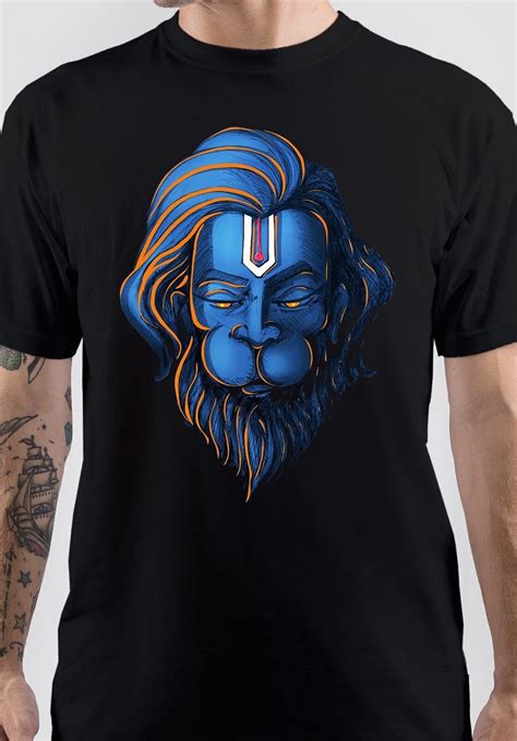 Hanuman Black T-Shirt | Swag Shirts