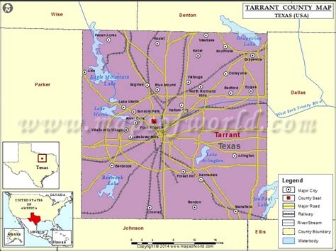 Map Of Tarrant County And Surrounding Counties