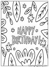 Happy Birthday Card Coloring Page  Free Printable Pages sketch template