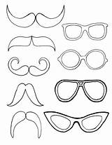 4 Styles Of Mustache Coloring Pages For You  sketch template