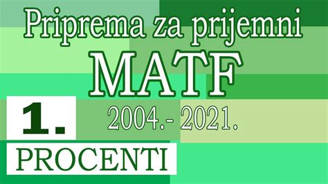 Procenti - Lekcija 1 - Priprema za prijemni ispit - MATF - YouTube