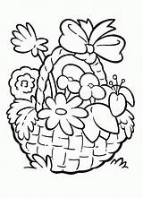 Flower Basket Coloring Page  Home sketch template