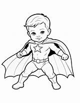 Baby Superman Coloring Page Free Printable PDF sketch template