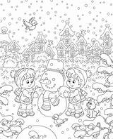 Snow Coloring Pages Printable sketch template