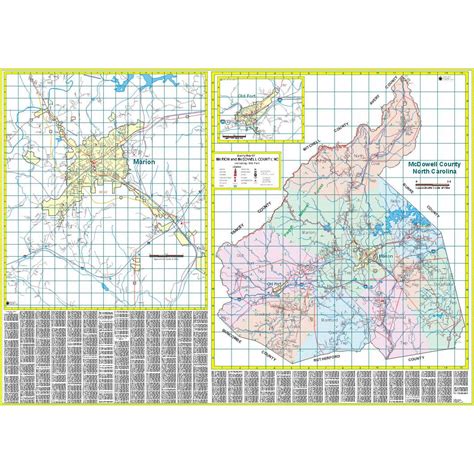 McDowell County, NC Wall Map - The Map Shop