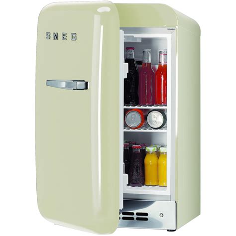 Smeg 1.5 Cu. Ft. Left Hinge Retro Style Compact Refrigerator - Cream - FAB5ULP : BBQGuys