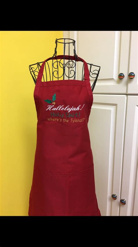 Christmas Apron Embroidered With Movie Quotes - Etsy