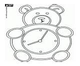 A digital alarm Clock coloring Page Printable Game sketch template