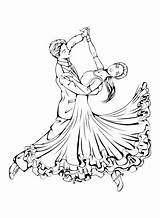 Ballroom Dancing Coloring Pages Sketch Page sketch template