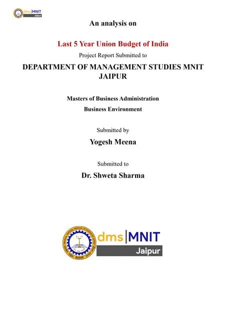 Analysis of Last 5 Years Union Budgets of India | PDF