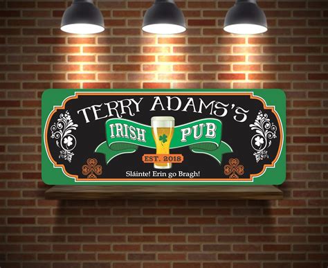 Custom Irish Pub Sign | Irish Flag Colors | Fun Sign Factory