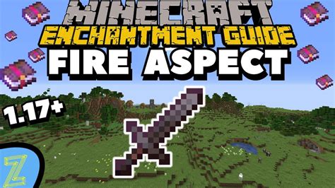 Minecraft FIRE ASPECT Enchantment Guide | Minecraft 1.17 Enchantment ...