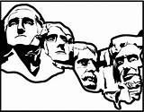 Mount Rushmore Printable Coloring Pages sketch template