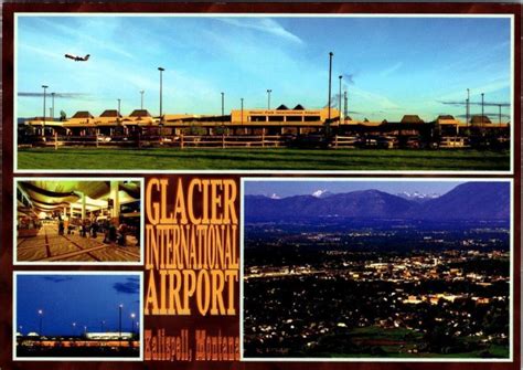 Kalispell, MT Montana GLACIER INTERNATIONAL AIRPORT Terminal~Plane 4X6 ...