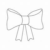 Bow Coloring Page Doodle Lineart Element Vector Illustration  sketch template