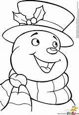 Printable Coloring Pages Snowman sketch template