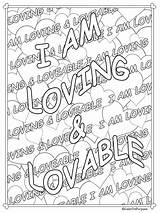 Printable Coloring Affirmations Pages sketch template