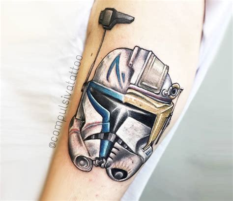 Stormtrooper helmet tattoo by Mayara Compulsiva | Photo 23691