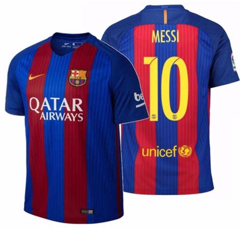 NIKE LIONEL MESSI FC BARCELONA HOME JERSEY 2016/17 QATAR – REALFOOTBALLUSA.NET