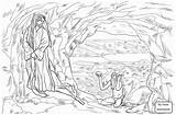 Jesus Coloring Temptation Pages Satan Tempted Printable Bible Colouring  sketch template