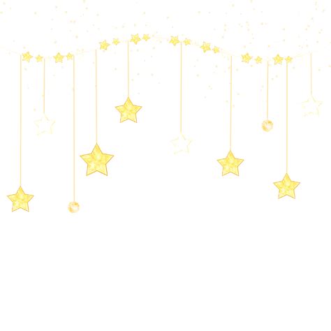 Golden Shiny Hanging Stars, Golden, Hanging Star, Suspension PNG Transparent Clipart Image and ...