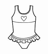 Coloring Book Swimsuit For Girls Stock Illustration  Download Image sketch template