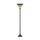 Dragonfly Tiffany-Style 71" Torchiere Floor Lamp, Bronze/Green - Walmart.com