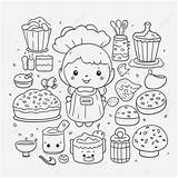 Free Baking Coloring Pages sketch template