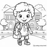 First Day Coloring Pages Kindergarten sketch template
