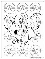 Pokemon Coloring Pages Eevee Evolutions Glaceon 2025 sketch template