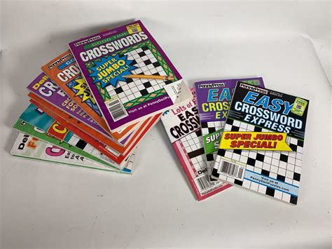 12 Crossword Puzzle Book Lot Penny Press Dell Books NEW Good Time 2016 ...