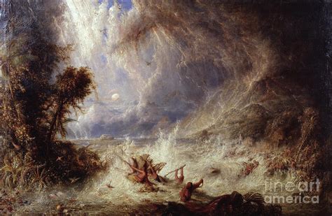 William Westall - The Commencement of the Deluge Painting by William Westall - Pixels