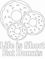 Yummy Donuts Coloring Pages Printable PDF  Coloringfoldercom sketch template