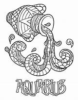 Aquarius Coloring Page / Digital Download Printable  Etsy sketch template