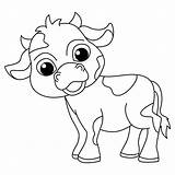 Baby Cow Coloring sketch template