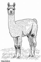 Coloring Alpaca Pages Llama Cute Kawaii Drawing Easy Llamacorn Baby  sketch template