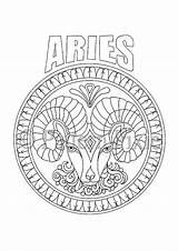 Aries Zodiac Sign Coloring Pages sketch template