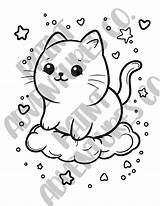 Purrfectly Cute Cats Coloring Pages Bundle  Etsy sketch template