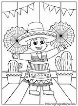 Cinco De Mayo Mexican Boy  Free Printable Coloring Pages sketch template
