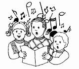 Group Singing Clipart Black And White sketch template