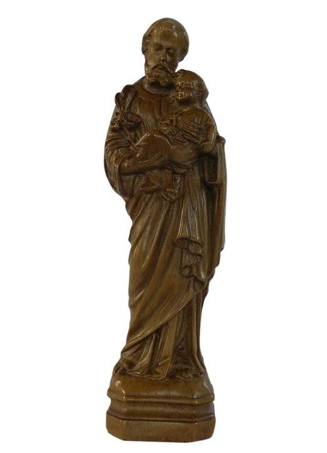 Statue of the saint Joseph, statlight wood 15 cm (Réf. JBA15BC)