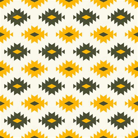 Premium Vector | Seamless pattern with green and yellow traditional design