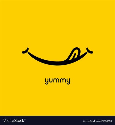 Yummy face smile delicious icon logo yummy tongue Vector Image , #Sponsored, #delicious, #icon ...