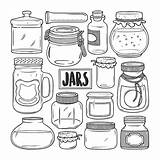 Premium Vector  Jars Hand Drawn Doodle coloring sketch template
