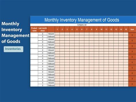 Free Excel Templates For Inventory Management