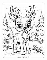 Reindeer coloring Pages – Artofit sketch template